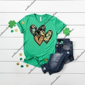 St Patty's day hearts Irish tee
